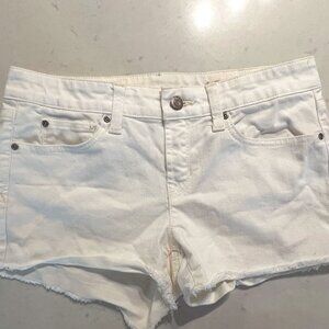 Gap White Denim Cut Off Shorts